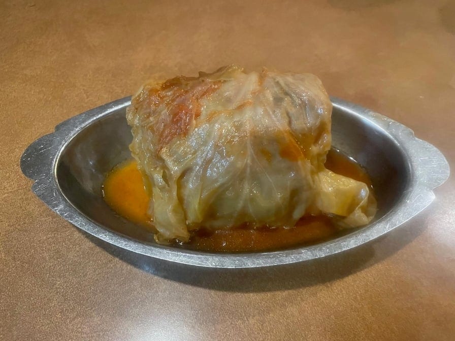 Sweet And Sour Stuffed Cabbage.